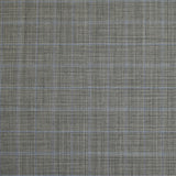 100% Prince of Wales wool suit fabric, black, blue, off-white background