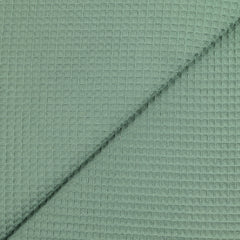 Coton 100% nid d'abeille céladon