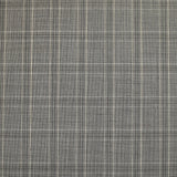 Taupe and ecru 100% Prince of Wales wool tailoring fabric