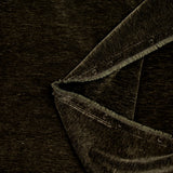 Velours chenille double face chiné marron olive