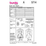 Burda boss n ° 5714: vest