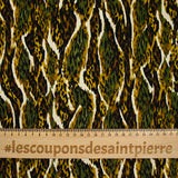 Marte impreso Viscose Twill Khaki