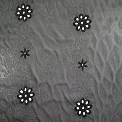 Mousseline brodée Enora noir