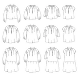Okinawa mujer de costura de la mujer blusa y vestido