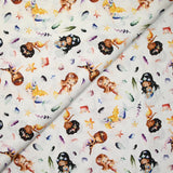 Multicolored mermaid mermaid cotton white background