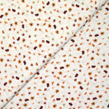 Cotton printed according to the brown wind white background