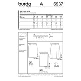 Burda pattern n°6937: Skirt