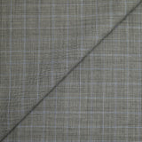 Tissu tailleur 100% laine prince-de-galles noir, bleu fond blanc cassé