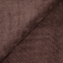 Velours polyester fines côtes châtaigne