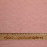 Double gaze brodée ajourée Lolita rose