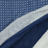 Chambray matelassé imprimé à pois