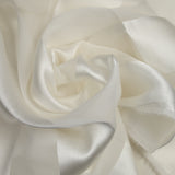 Devoured silk satin with wide ecru bands