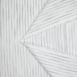 Popeline polycoton jacquard stries gris fond blanc