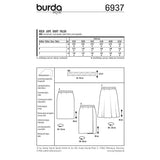 Burda pattern n°6937: Skirt