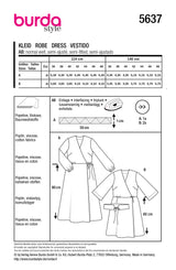 Burda pattern n°5637: Dress