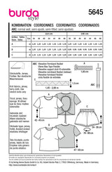 Burda pattern n°5645: T-shirt and shorts