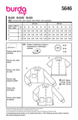Burda pattern n°5646: Blouse