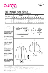 Burda pattern n°5672: Pants