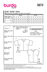 Burda pattern n°5673: Blouse