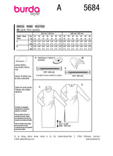 Patron Burda n°5684 : Robe