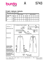 Patron Burda n°5743 : Pantalon