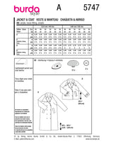 Burda Boss N ° 5747: abrigo y chaqueta