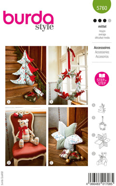 Patron Burda n°5760 : Accessoires de Noël