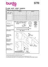 Burda Boss N ° 5770: chaqueta