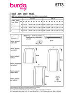 Burda Boss N ° 5773: falda