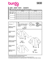 Burda Boss N ° 5830: Chaqueta