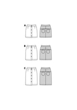 Patron Burda n°5857 : Jupe