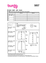 Burda Boss N ° 5857: falda