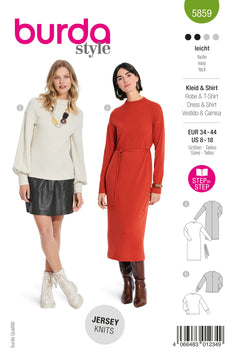 Patron Burda n°5859 : Robe & T-shirt
