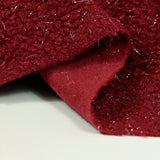Lainage bouclette lurex rouge cramoisi
