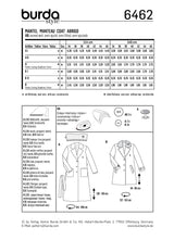 Burda pattern n°6462: Classic women's coat