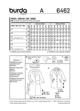 Burda pattern n°6462: Classic women's coat