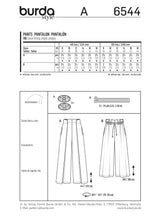 Burda boss n ° 6544: loose legs pants