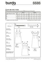 Patrón N ° 6686 Burda: Vestido de raza
