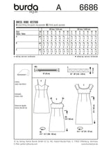 Patrón N ° 6686 Burda: Vestido de raza