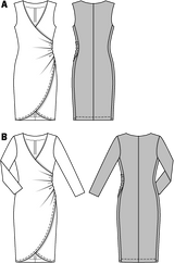 Patrón N ° 6829: Vestido de efecto drapeado