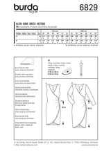 Patrón N ° 6829: Vestido de efecto drapeado