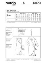 Patrón N ° 6829: Vestido de efecto drapeado