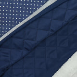 Chambray matelassé imprimé à pois