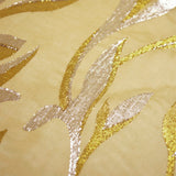 Mousseline de Soie dévorée Tlija or et argent fond ocre