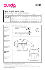 Burda kids pattern n°9195: Blouse