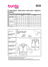 Burda Children's Boss N ° 9234: Chaqueta y chaleco