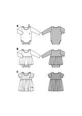 Burda boss n ° 9347: dress with baby body