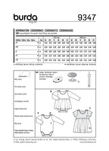 Burda boss n ° 9347: dress with baby body