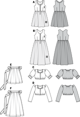 Patrón N ° 9509: Vestido folklore para niñas