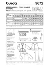 Patron N ° 9672: traje de jogging de niño